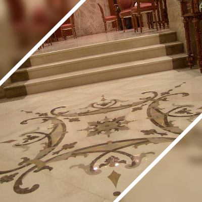 Marble flooring